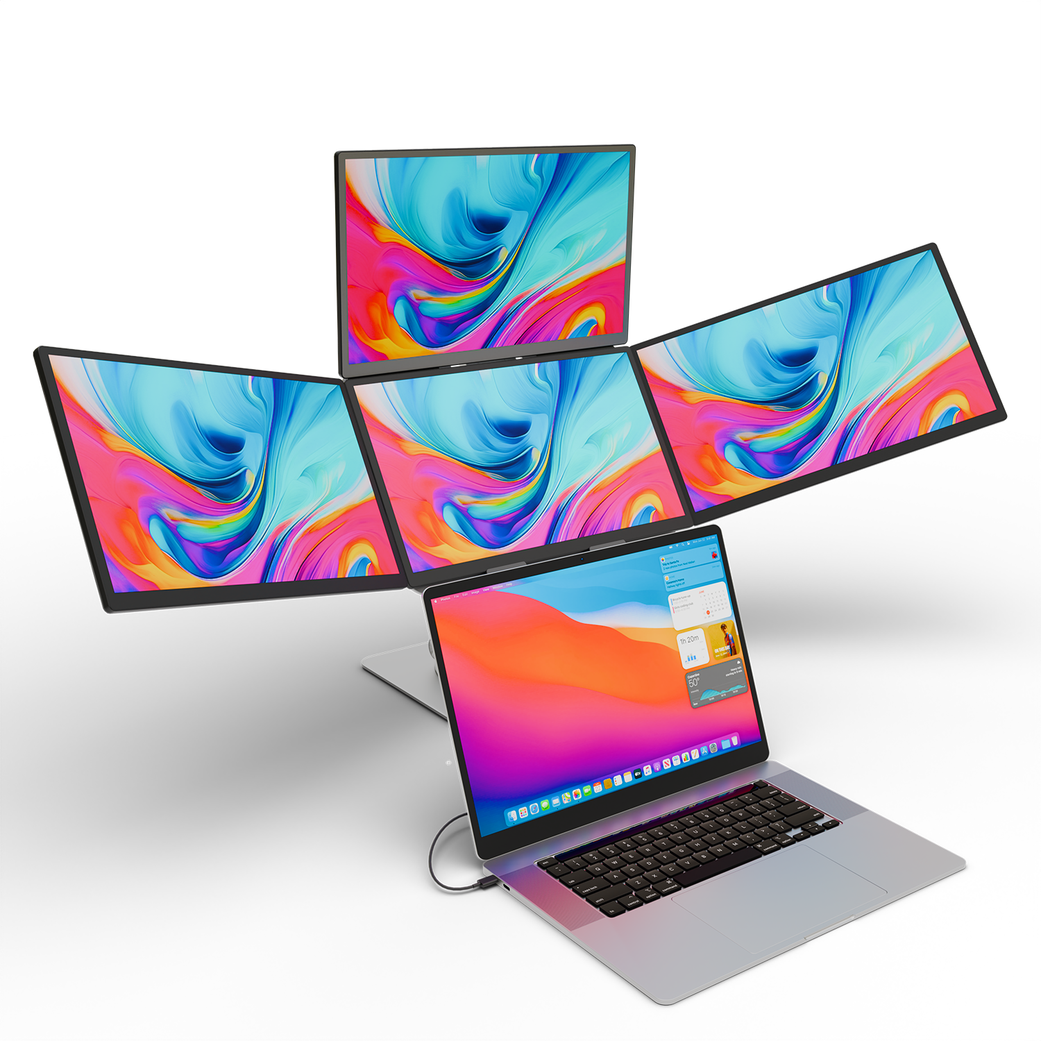 ULepow FlexScreen – 4 x 18.5" Modular Portable Monitors