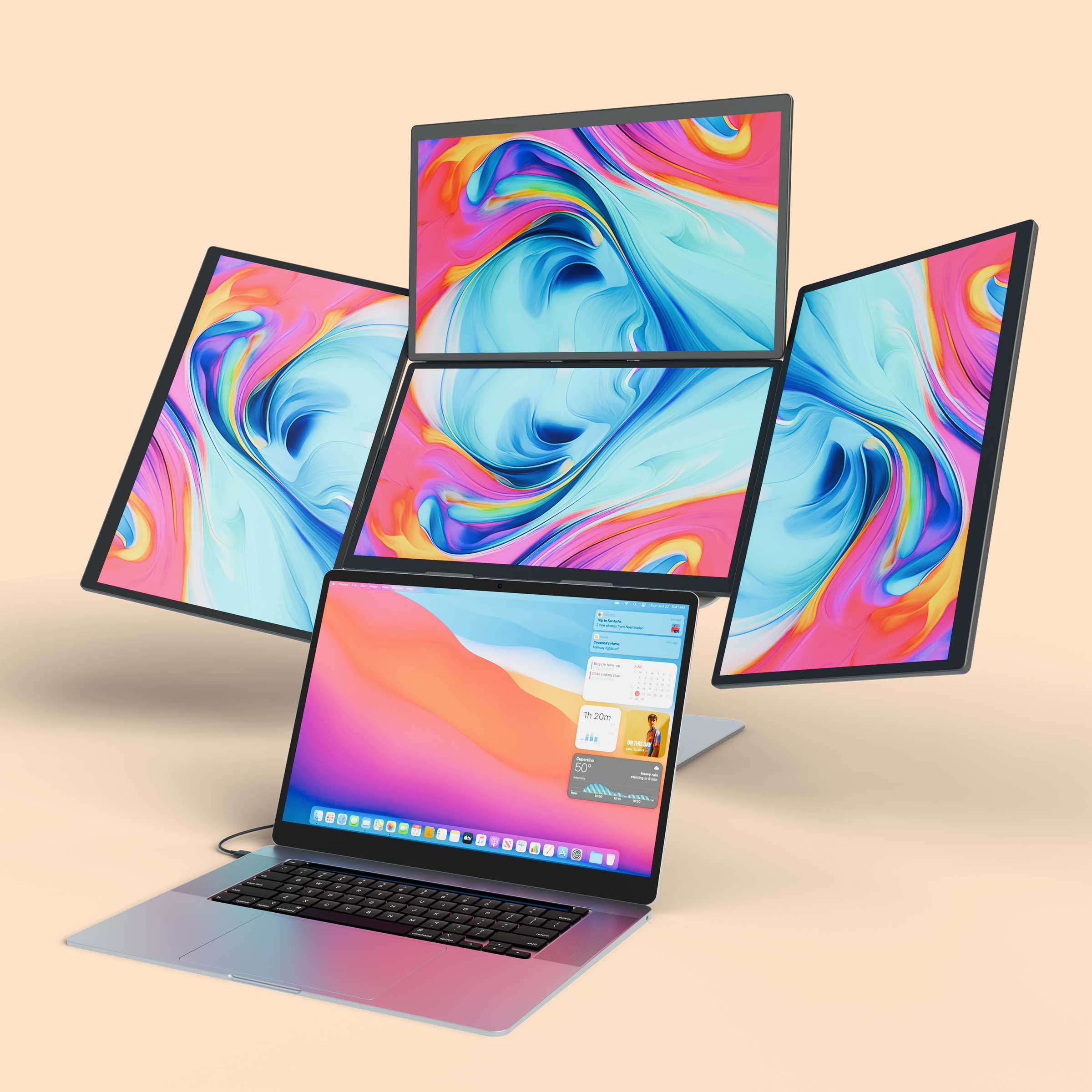 ULepow FlexScreen – 4 x 18.5" Modular Portable Monitors