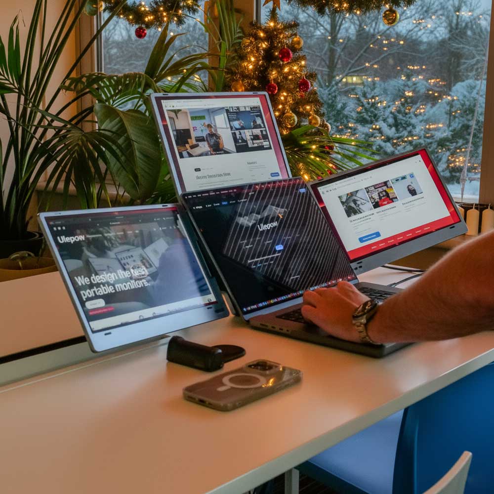 ULepow TriCreate 16" Triple Portable Monitor – FHD+ IPS, HDR, USB-C