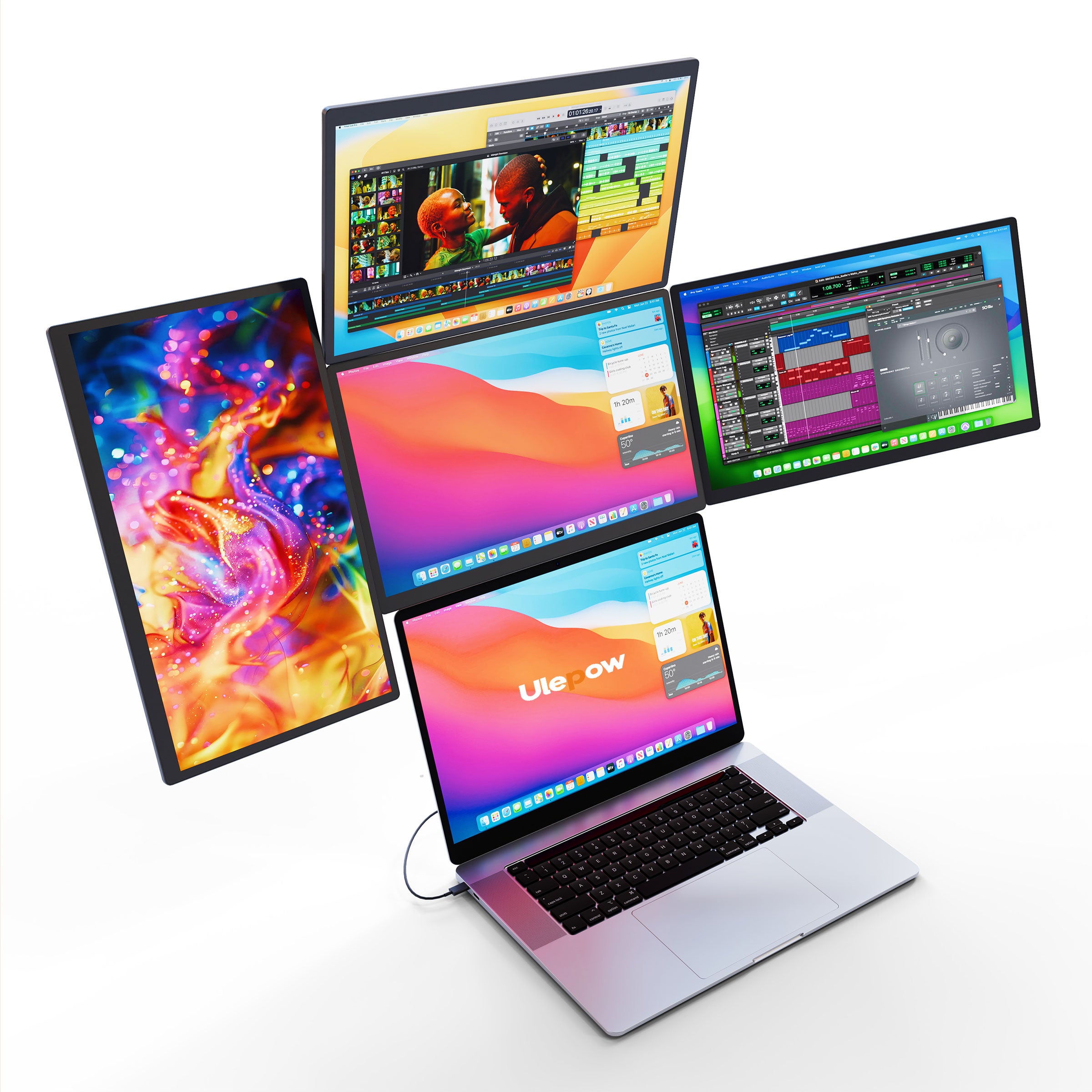 ULepow FlexScreen – 4 x 18.5" Modular Portable Monitors