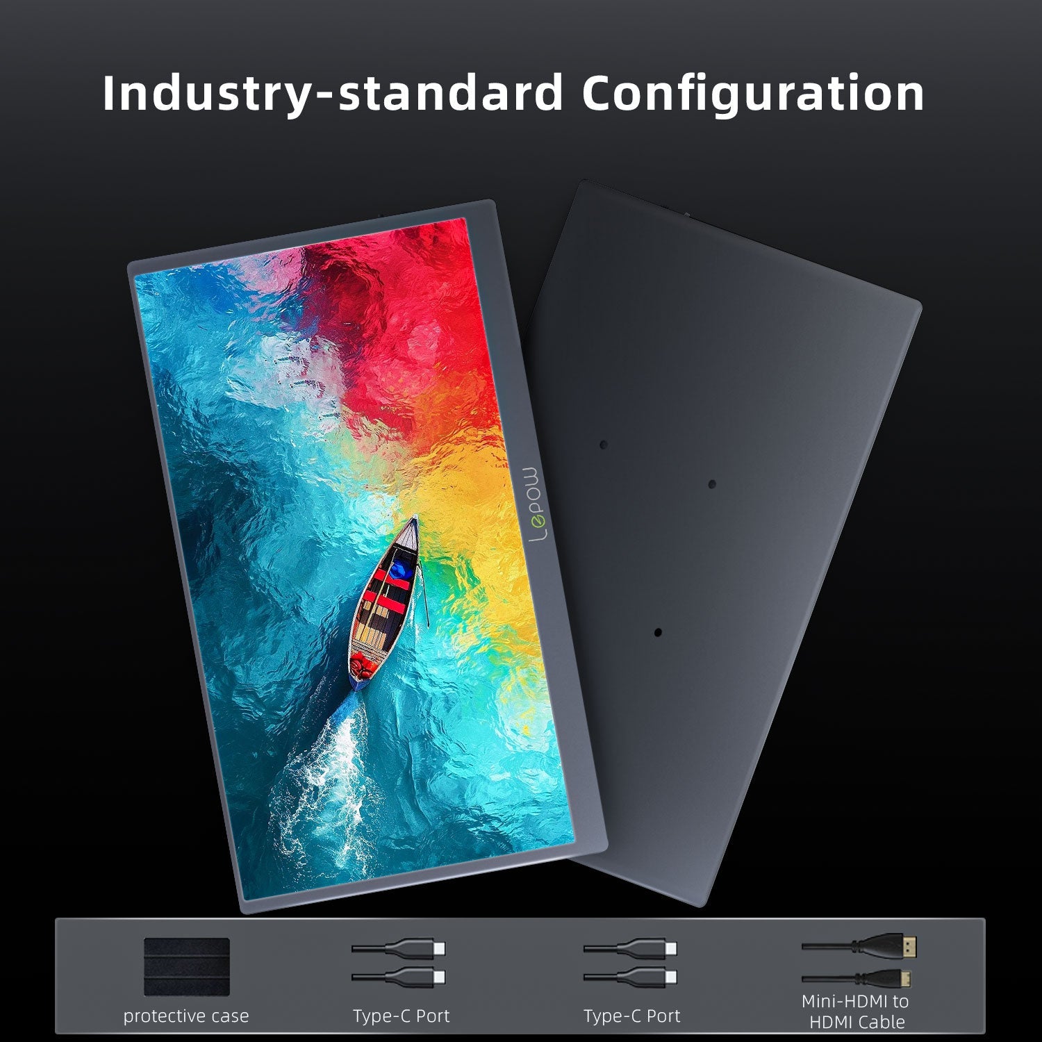 Lepow Z1promax 15.6-inch 2.5K IPS portable monitor with VESA mount and built-in speakers