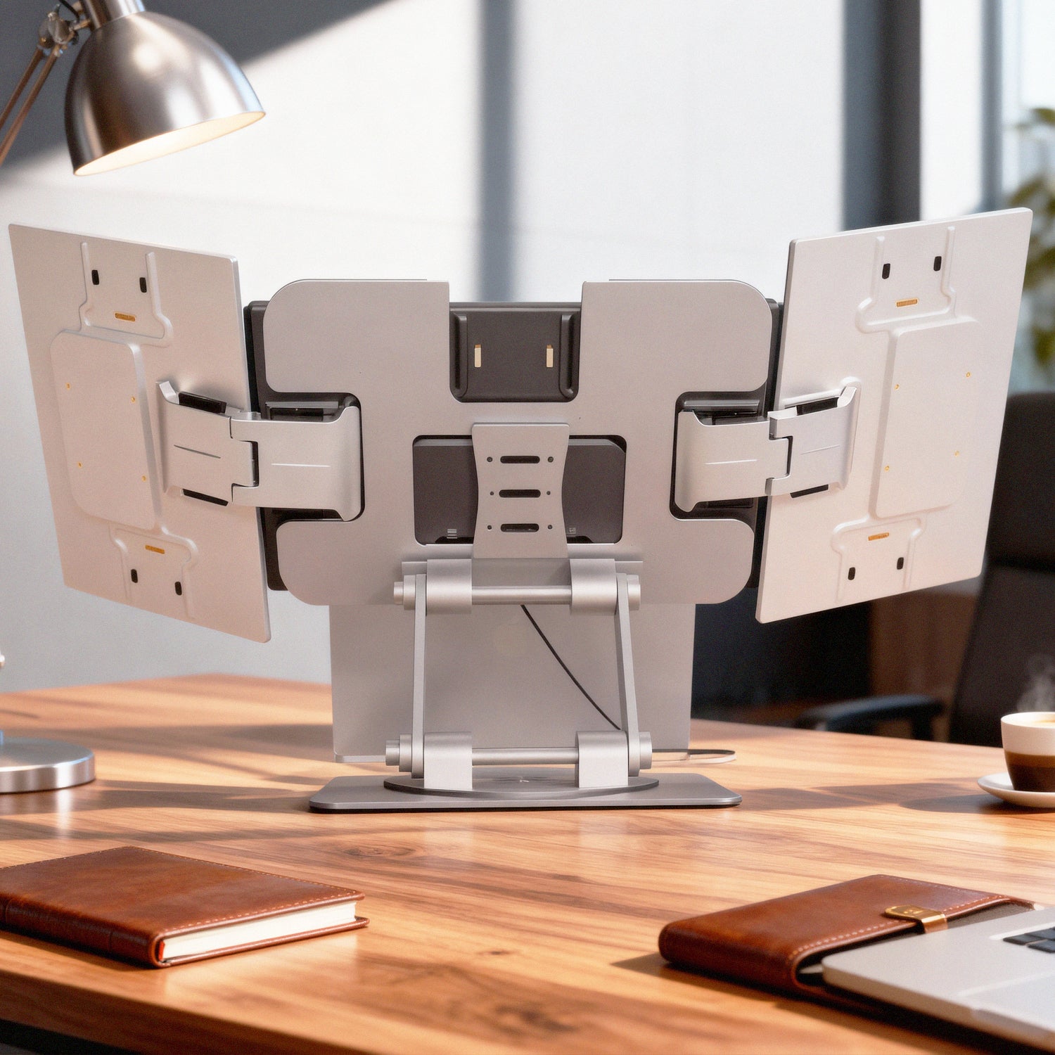 Ulepow FlexScreen Pro Trio: Modular 3x 16" Primary Display +Monitor floating stand