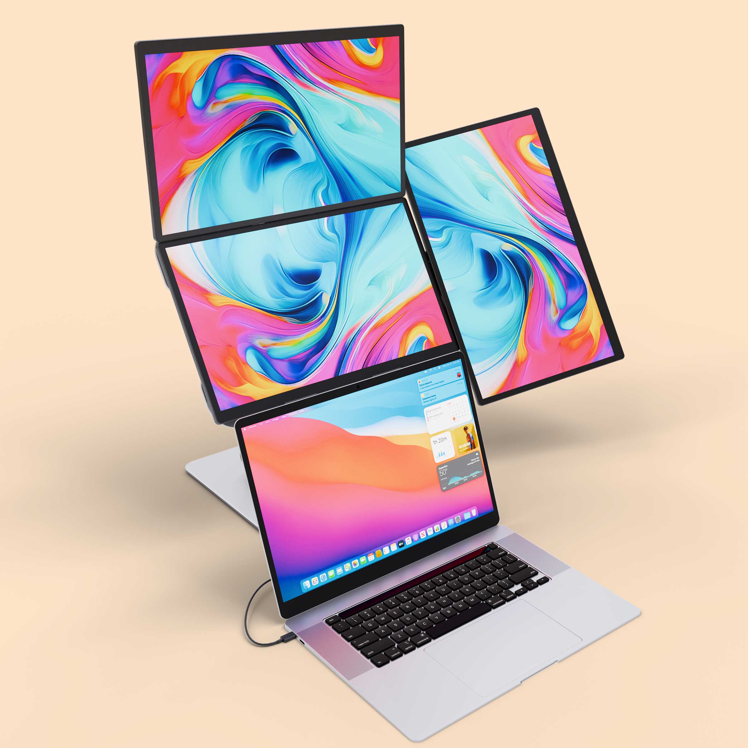 ULepow FlexScreen – 4 x 18.5" Modular Portable Monitors