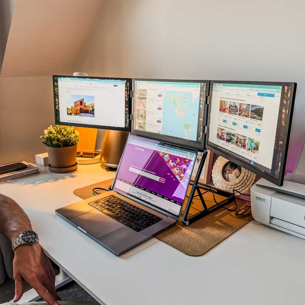 ULepow TriCreate – Triple 15.6” Portable Monitor for Laptops | Boost Productivity ×3