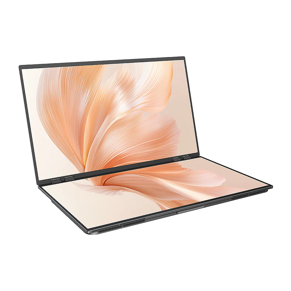 Ulepow - 23.8 Inch 100Hz Dual Screen Stacked Computer Monitor with Speakers