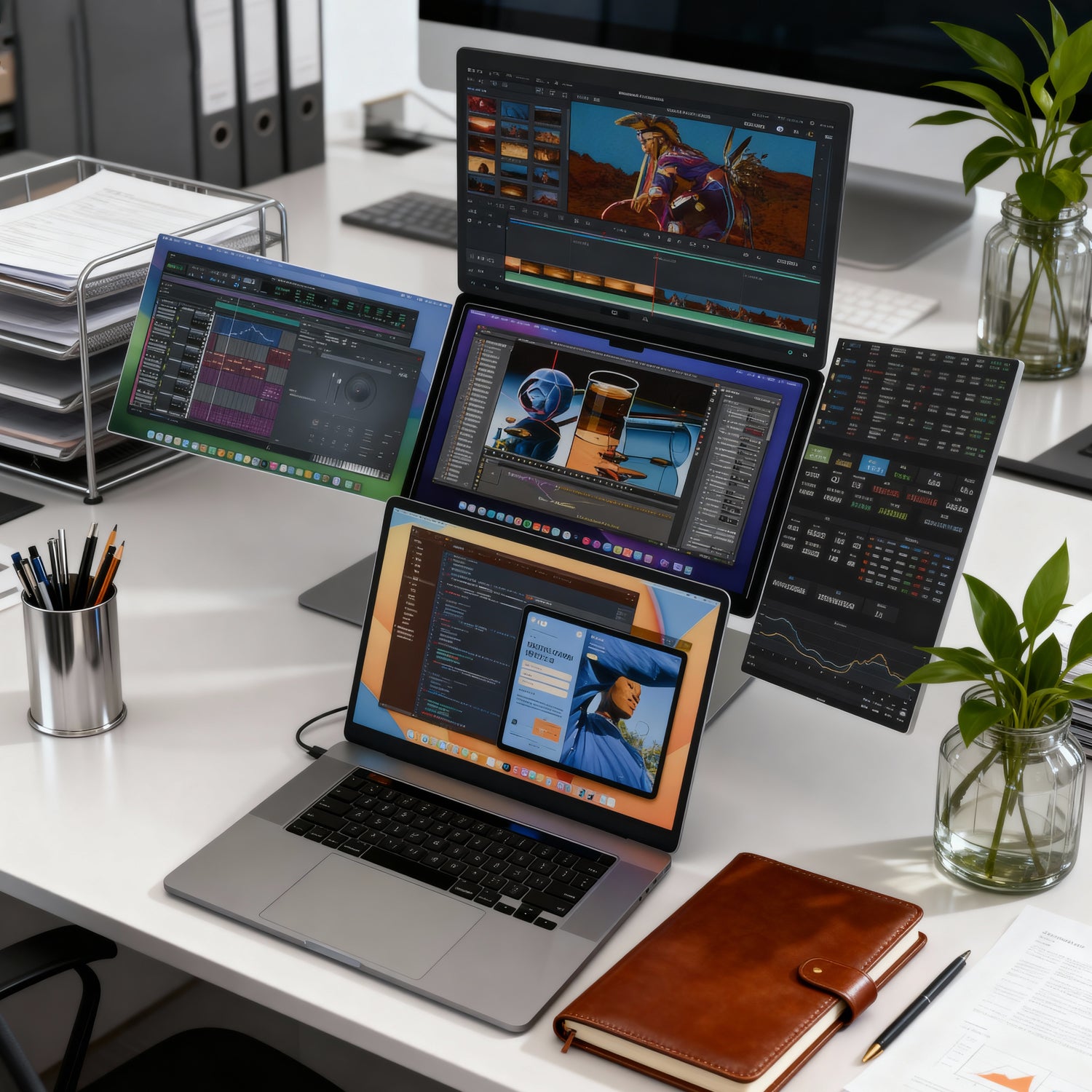ULepow FlexScreen – 4 x 16" Modular Portable Monitors