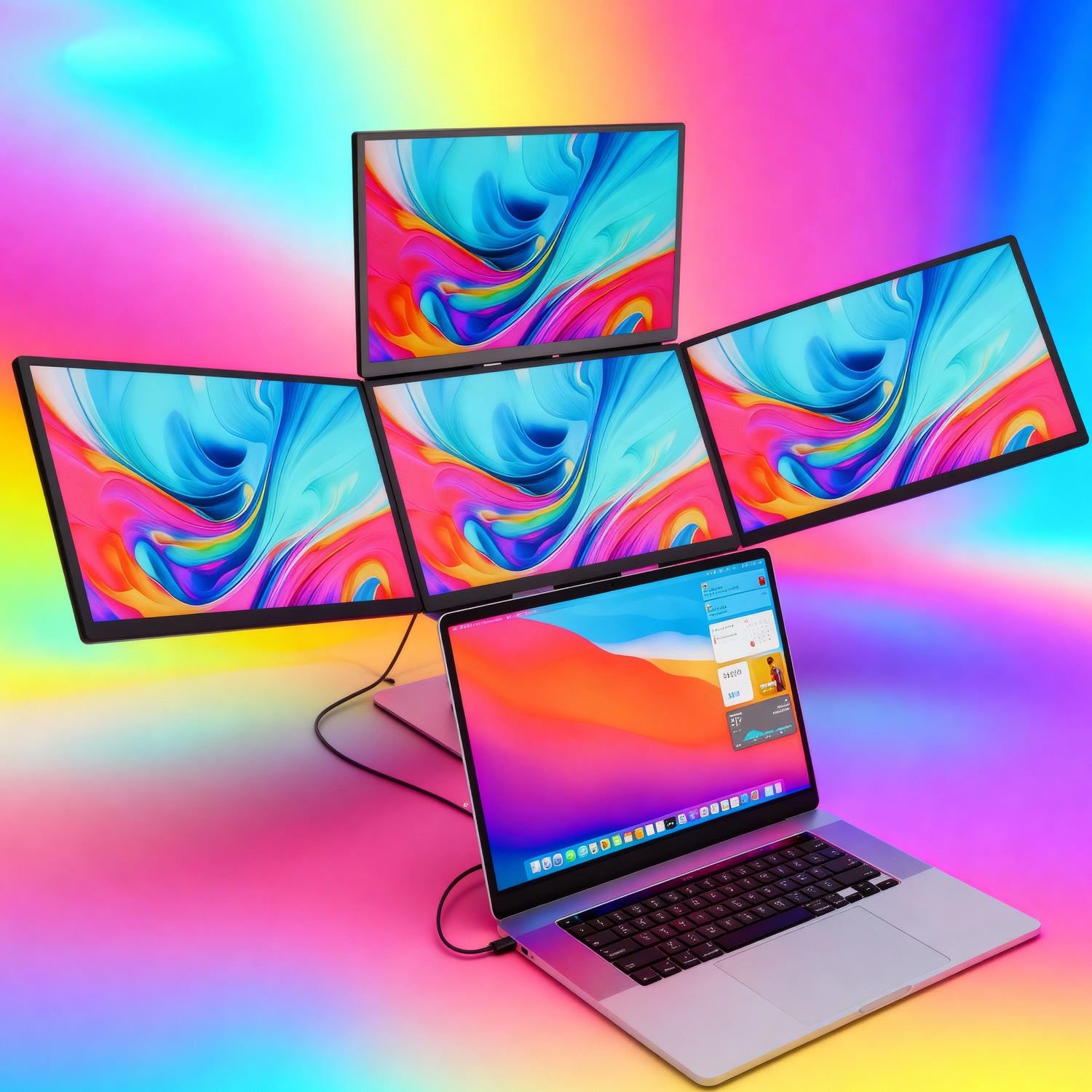 ULepow FlexScreen – 4 x 18.5" Modular Portable Monitors